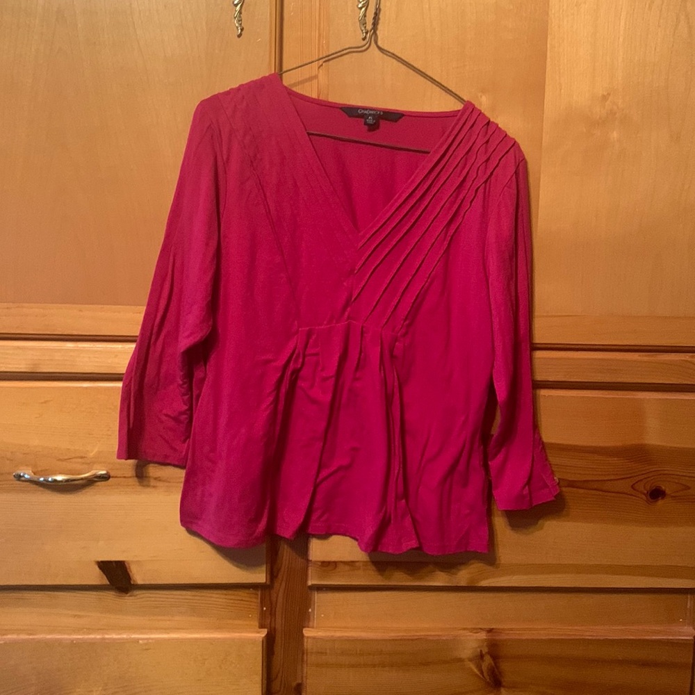 Chadwick’s Petites v-neck long sleeve top size PL